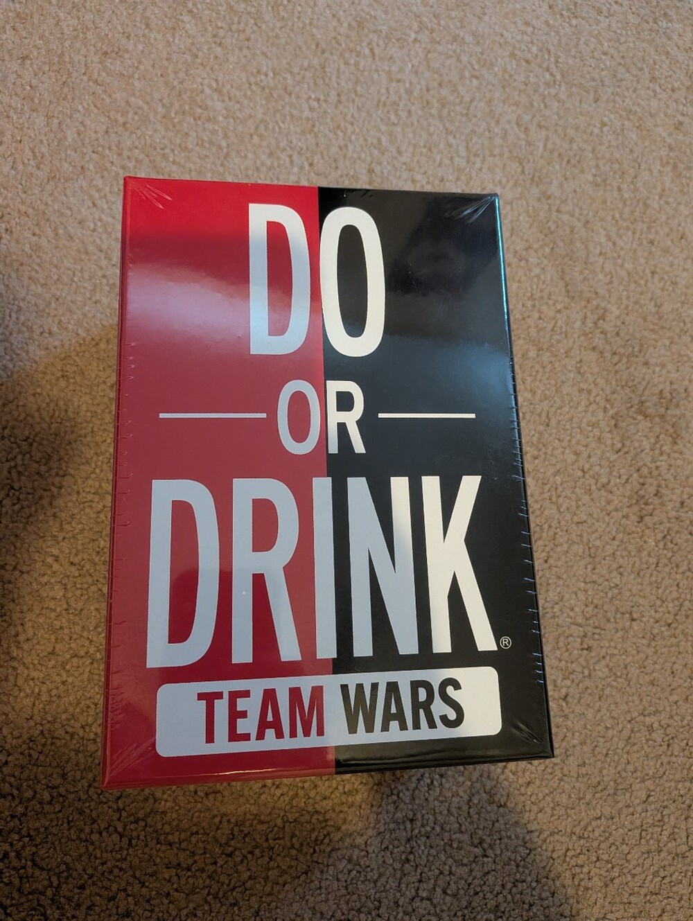 Do or Drink Team Wars Party Game - Red & Black